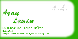 aron lewin business card